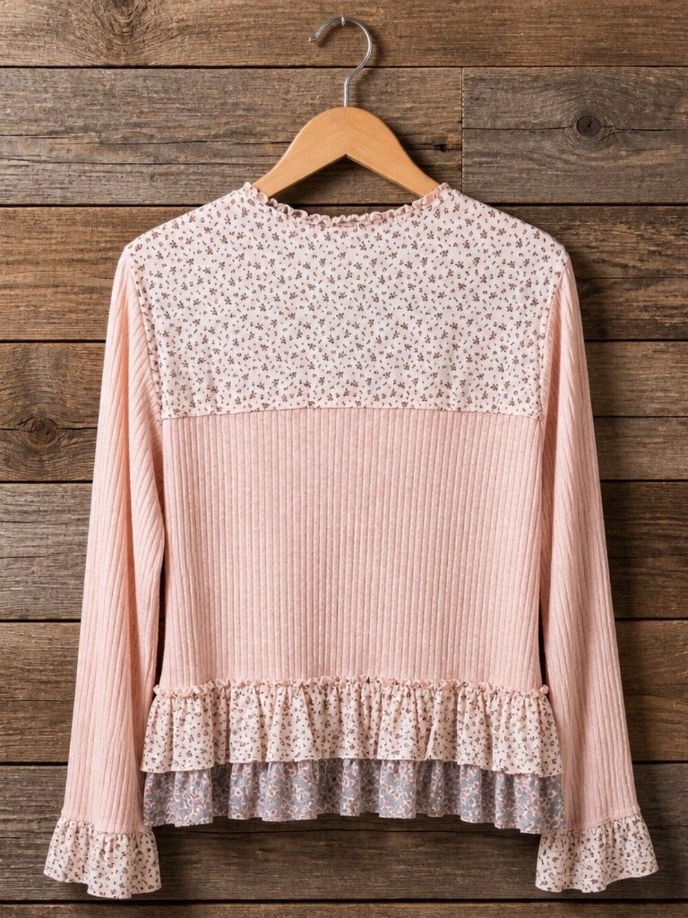 POL Peachy Pink Button-Down Top - Medium (Used Once-Exellent Condition) - Picture 3 of 4